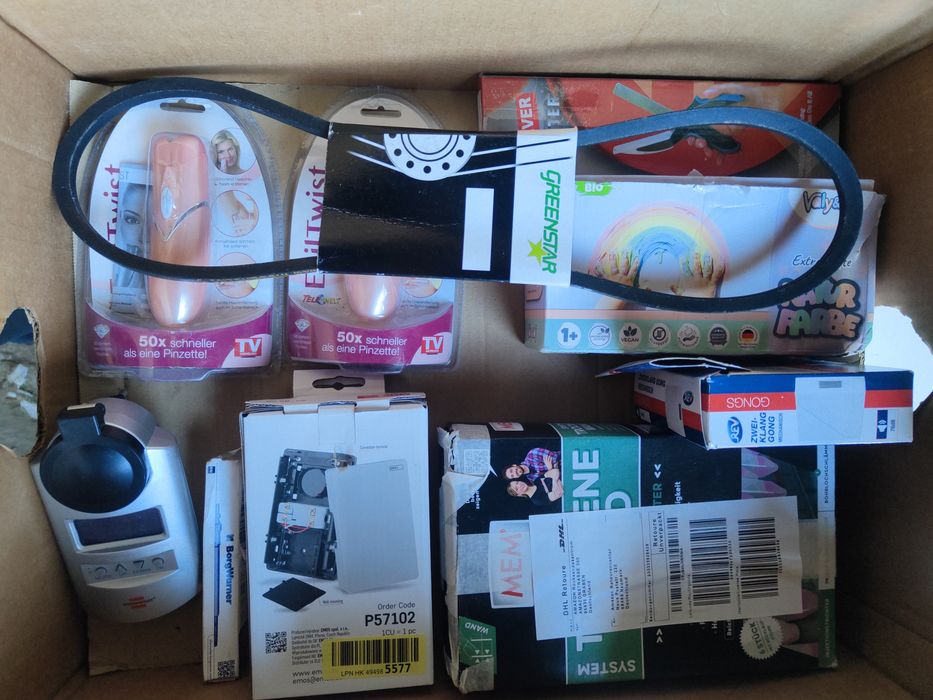 Amazon box A B zwroty paleta