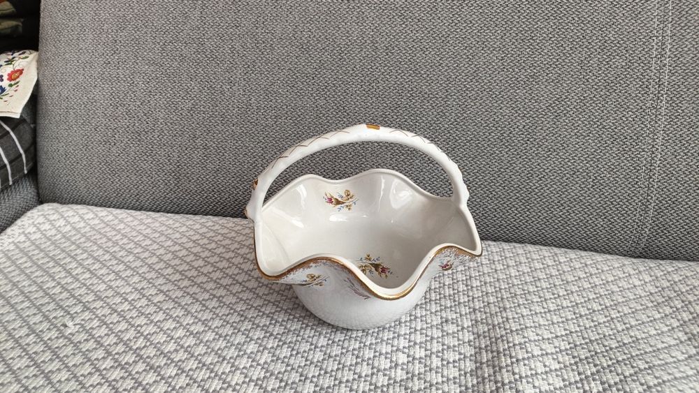 Porcelanowy koszyk Chodzież Ciechocinek oryginał PRL