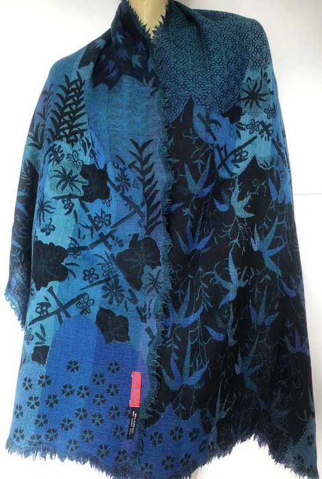 Nila Rubia szal ręcznie tkanym Indie ,pure wool 190x68