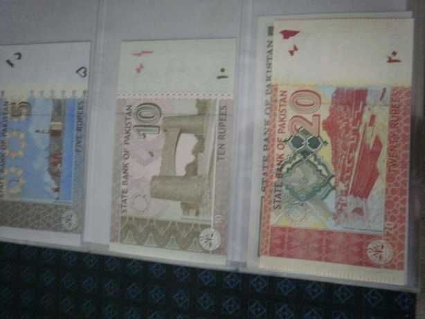 PAQUISTÃO, 6 Notas NOVAS NÃO Circuladas conforme as fotos duas Séries