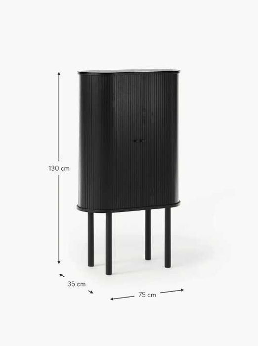 Komoda z drewna z ryflowanym frontem Calary (Westwing)