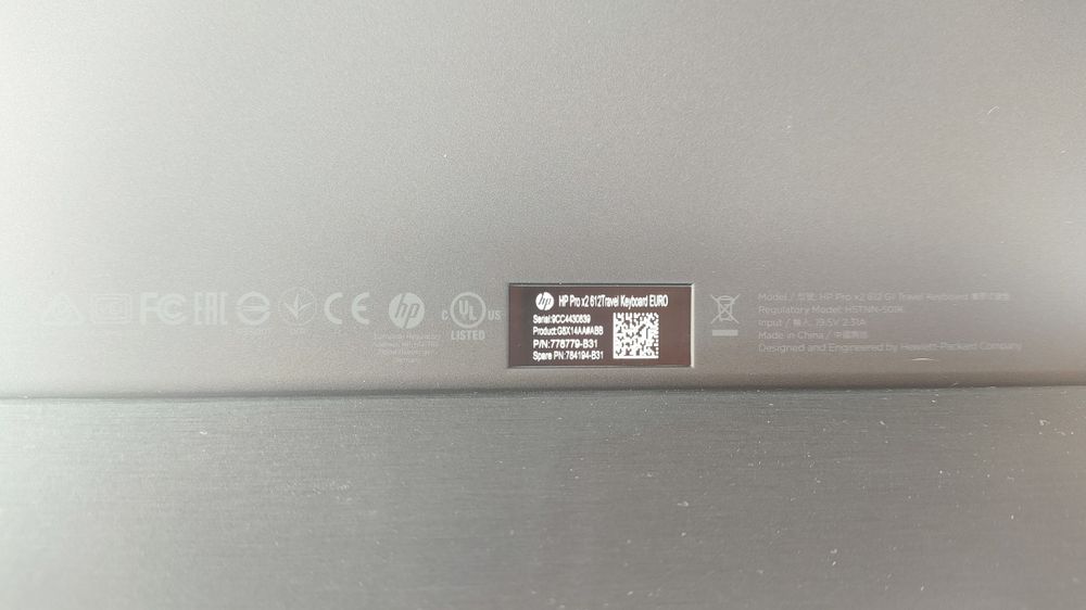 HP Pro x2 612 travel keyboard euro