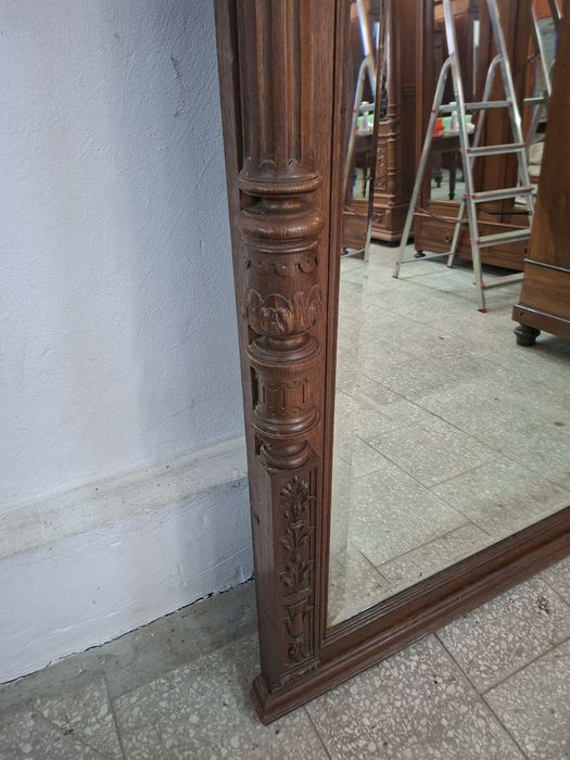 Potężne lustro eklektyczne z dębowej ramie  270x170cm /