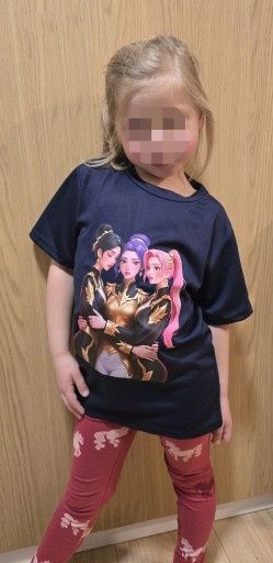 Koszulka (t-shisrt) z nadrukiem zespołu k-pop Huntrix demon hunters