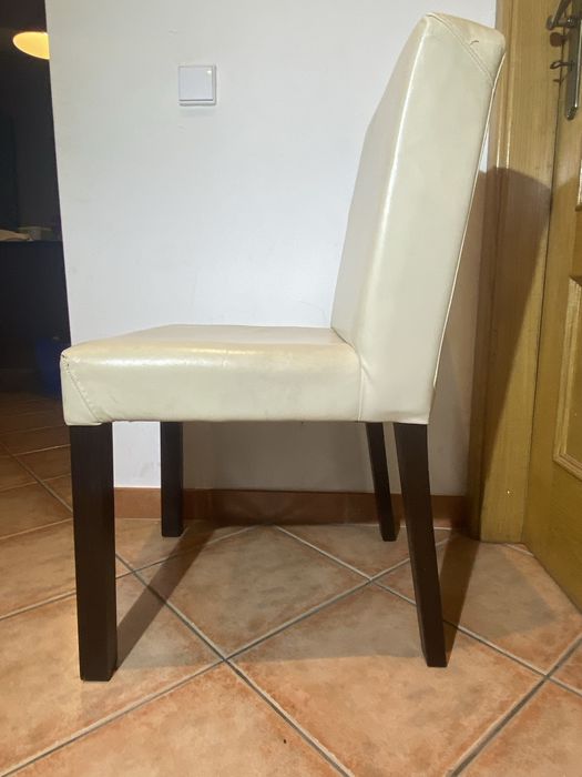 six leather dining table chairs