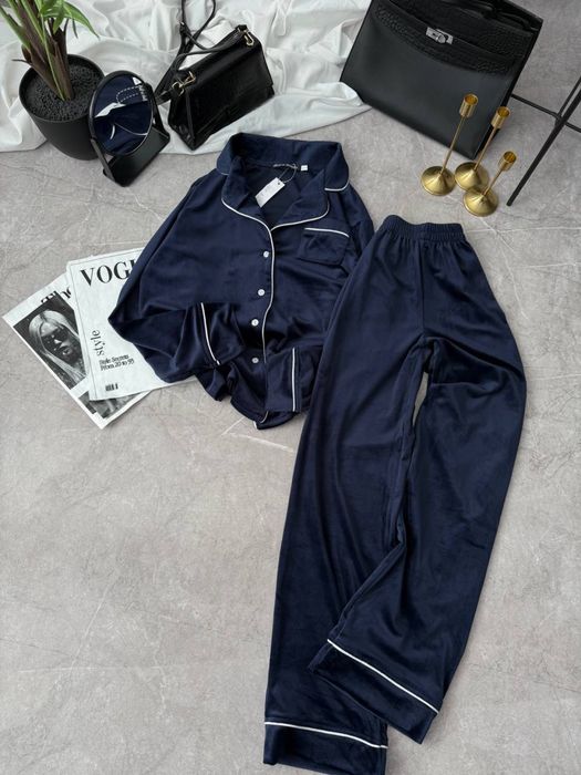 Велюрова жіноча піжама двійка в 3 кольорах