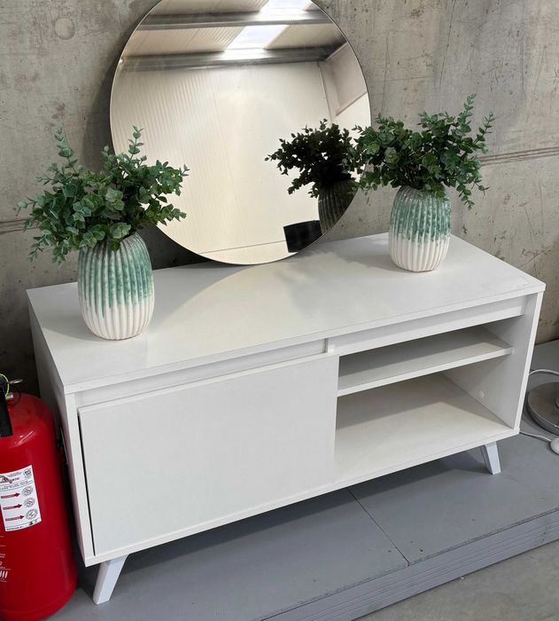 Móvel de TV 1 Porta Basculante | 1 unidade branco 100x40 cm