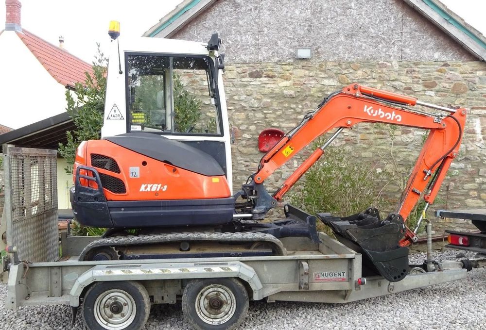 Kubota Kubota KX61-3 z 2011 r. z przyczepą /Minikoparka