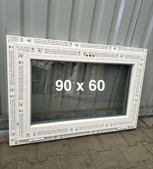 Okna PCV 90x60 białe, uchylne, dostępne różne rozmiary!!!