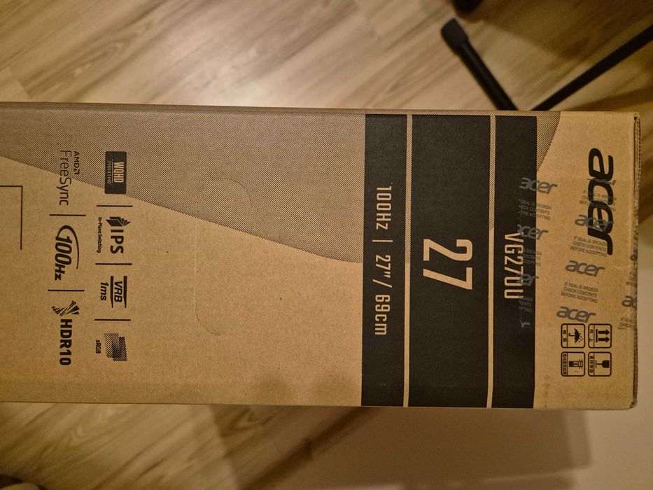 Najlepszy monitor gamingowy ACER 27'' Nitro VG270U Ebmiipx NOWY w opakowaniu