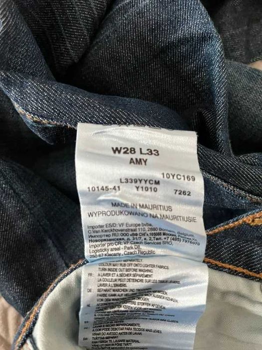 Granatowe jeansy proste damskie bawełna Lee S 36