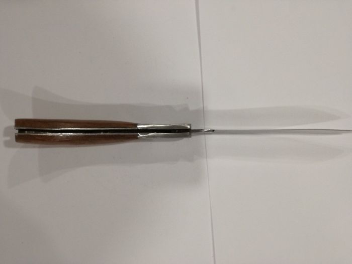 Canivete de Caça Pradel C.L.-Lâmina Longa Cabo Madeira e Metal