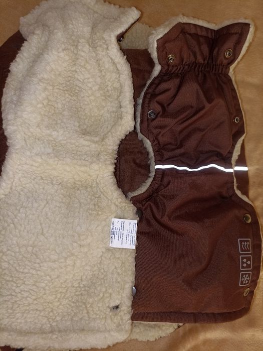 Конверт на овчині з муфтами