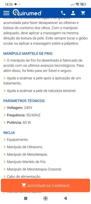 Aparelho de ultrassom e mesoterapia