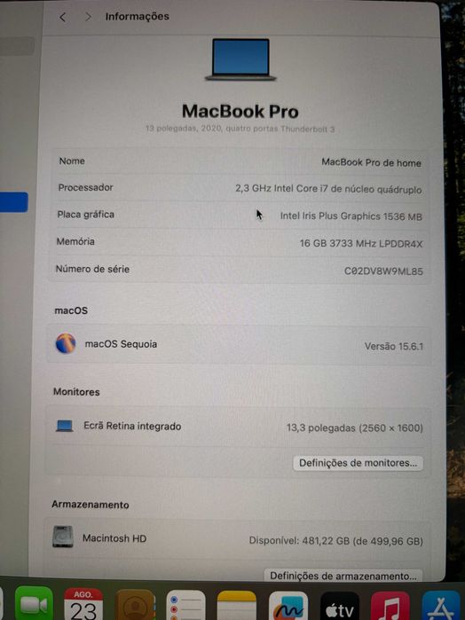 MacBook Pro i7 13 polegadas