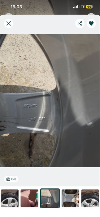 Комплект оригинал литые диски Audi r16 с резиной Roadstone літо нові
