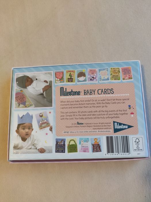 Milestone Baby Cards karty do zdjęć pierwszy rok życia
