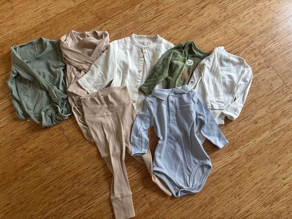 Bodys e camisas 9-12 meses