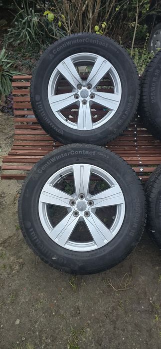 Koła Zimowe Audi Q7 4M0 5x112 R18 ET25 66.6 Contniental 255 60 R18