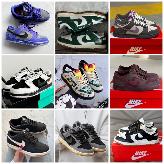 р36-45 Кросівки Nike SB Dunk low Black white grey blue