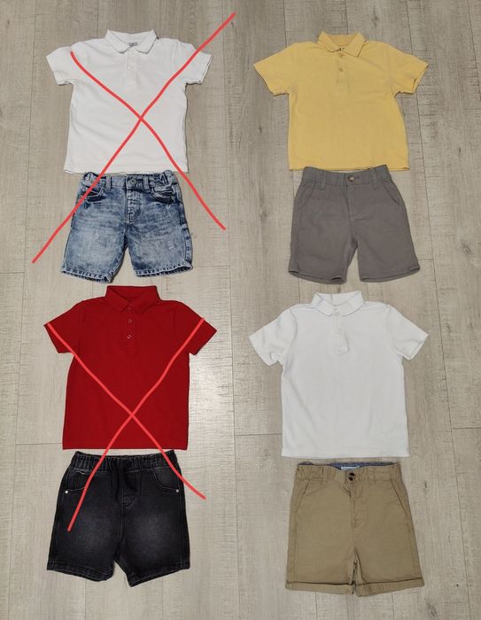 Набір на 4 роки 104см шорти, джинсові шорти + поло