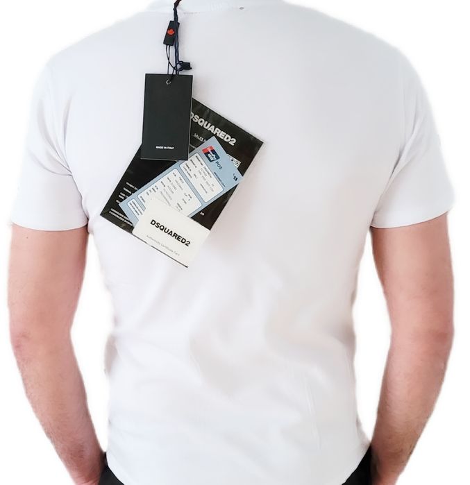 Koszulka T-Shirt męski ICON Dsquared2  biała