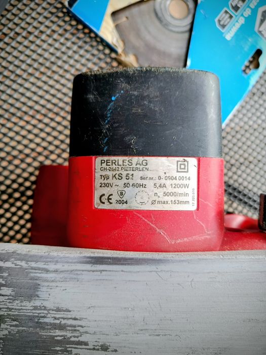 Pilarka tarczowa Perles 1200W 51 mm + kufer + 2 tarcze