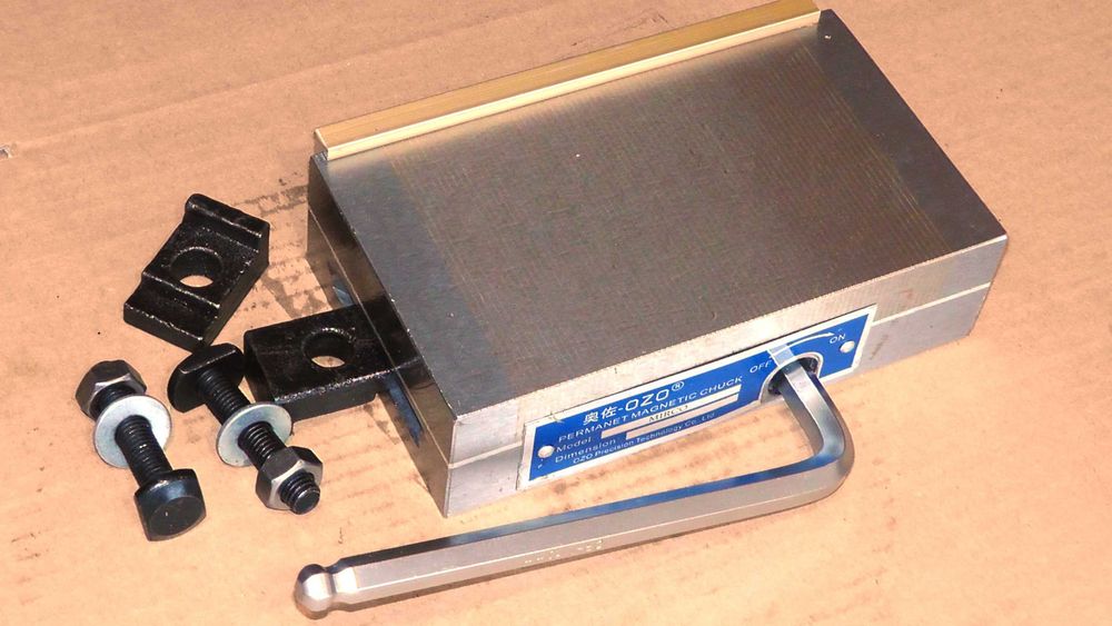 2*Magnes Stół Uchwyt Magnetyczny okrągły 100 mm, prostokąt 175*100 mm