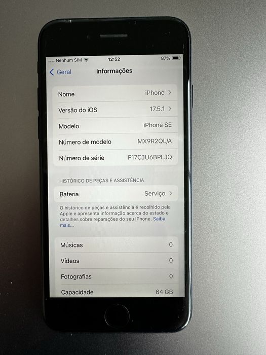Iphone se 2a geracao com vidro traseiro partido