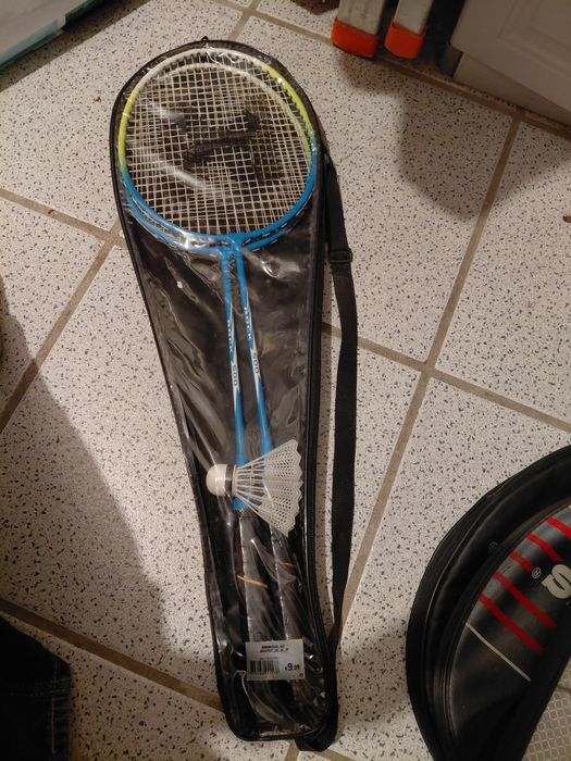 Par de Raquetes de Badminton Rock 500 (Como Novas) + Capa e Volante