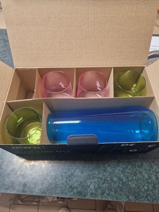 Szklanki + karafka Krosno Avant-Garde Deco – komplet