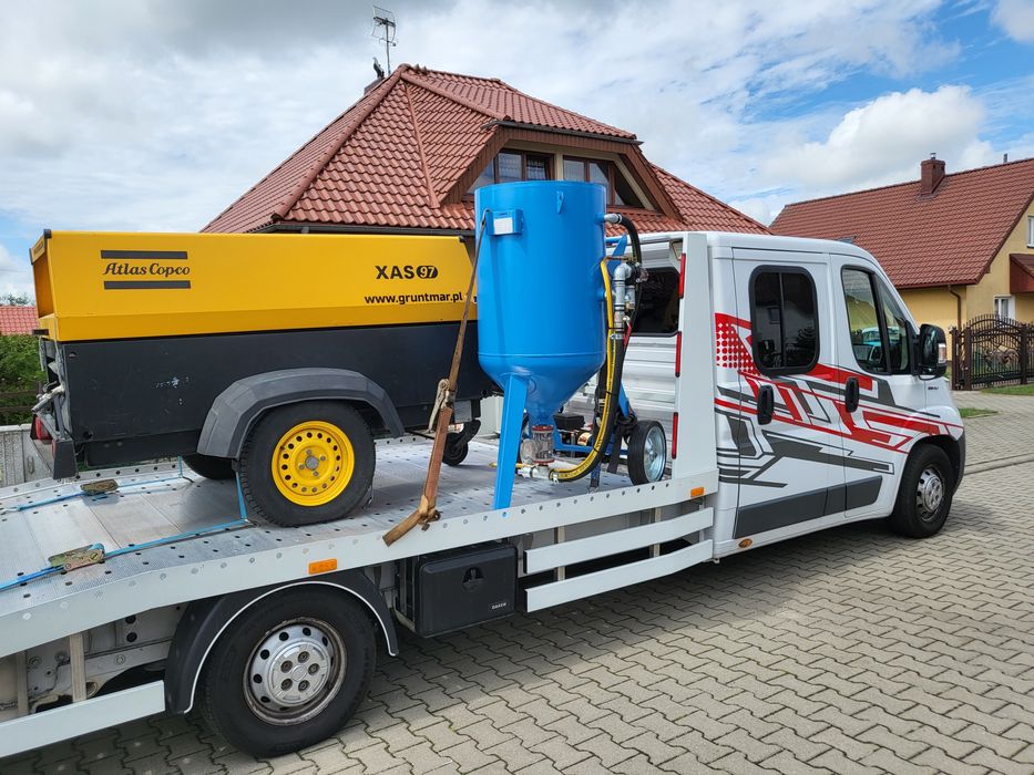 Komplet do piaskowania kompresor Atlas copco xas97+piaskarka dostawa s