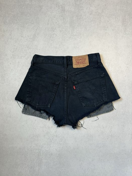 Винтажные джинсовые шорты Levi’s 517 женские черные оригинал