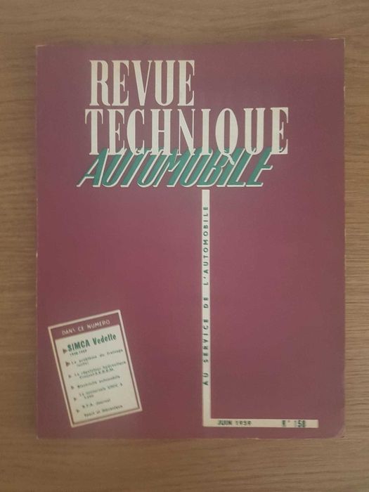 Revue Technique Automobile Nº158 (Ano:1959) Simca Vedette