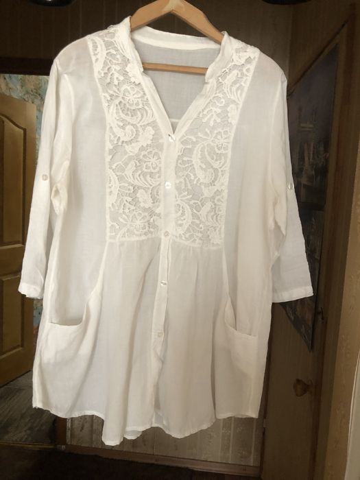 Блуза-сорочка. х/б,48-50розмір