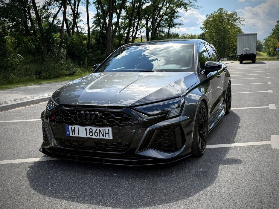 Audi RS3 Sportback Audi RS3 8Y Daytona Grey FV23% Milltek Eventuri Wheelforce KW Maxton