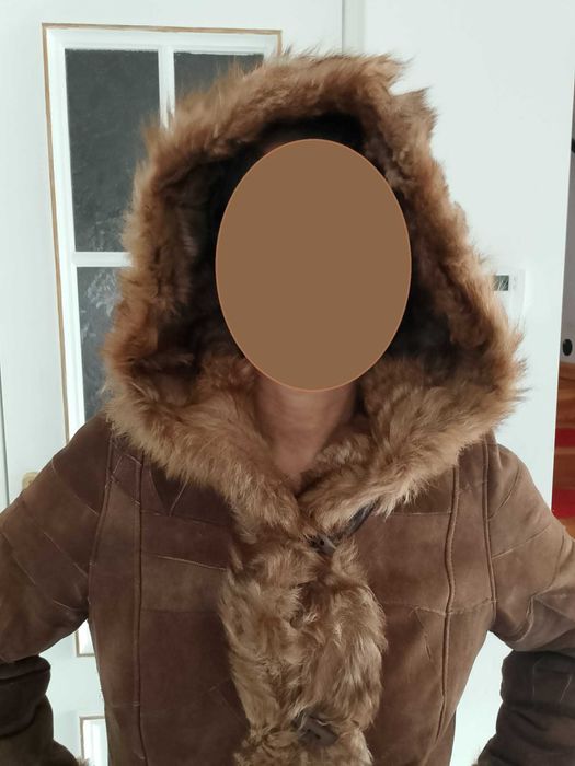 Kożuch - Prawdziwa skóra barania - Ręcznie uszyty