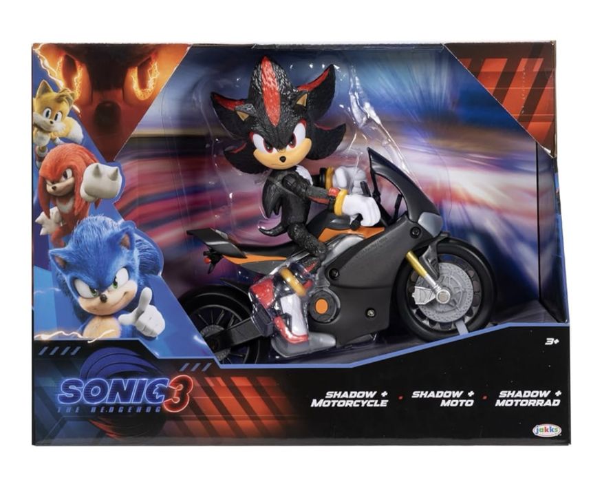 Sonic Shadow Соник 3 у кіно фігурка Шедоу і мотоцикл