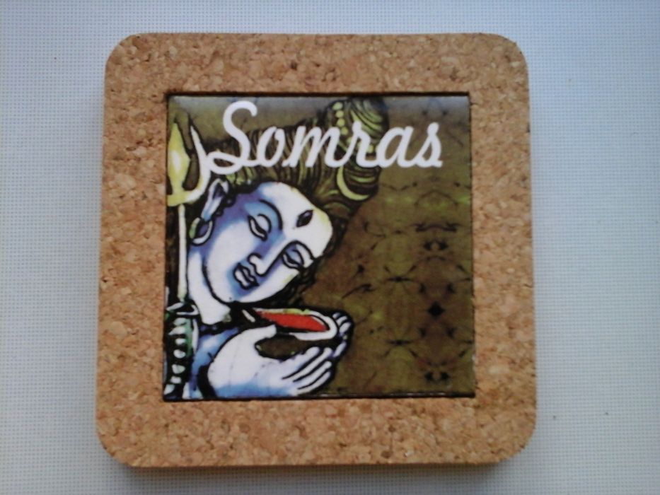 6 Bases quadradas para copos em cortiça