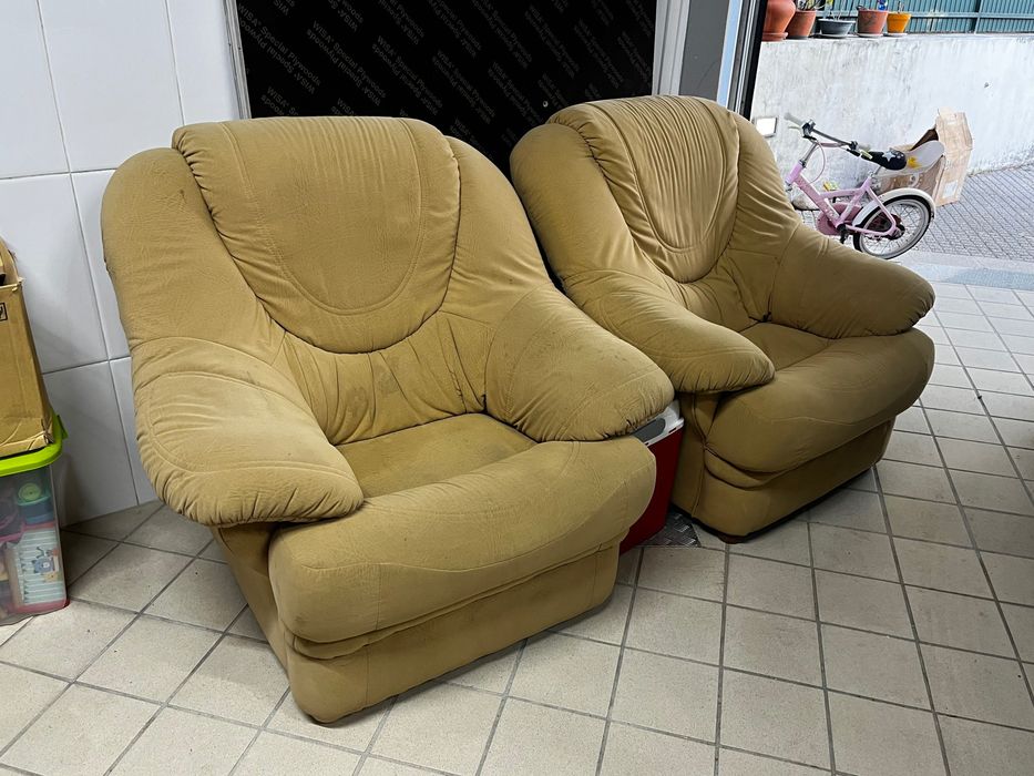 Sofás / poltronas pele de pêssego