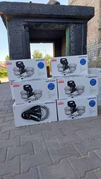 Міксер Zelmotor TYP 451 стаціонарний кухонний міксер з чашею 2 чаші вінчики гаки для тіста електроміксер для замішування тіста збивання крему випічка