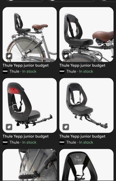 Cadeira de criança, carrega até 35 kg THULE YEPP JUNIOR BUDGET