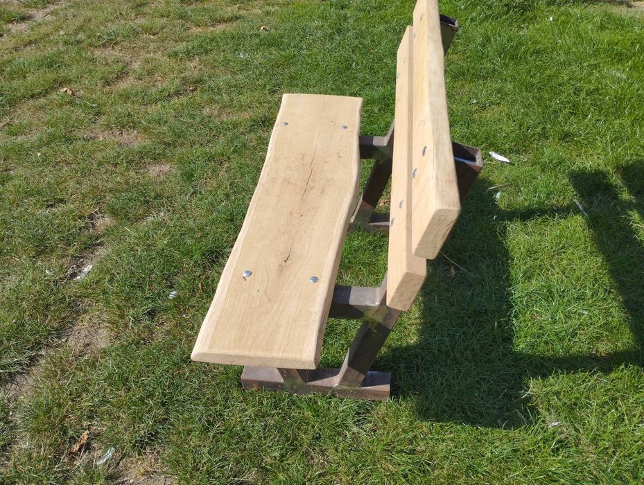 Ławka ogrodowa dębowa