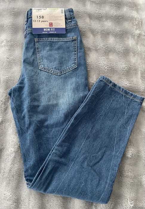Spodnie jeansowe dziewczęce Mom Fit 158 cm, 12-13 lat