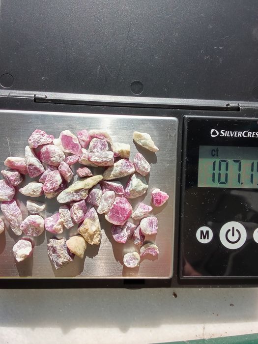 Rubis naturais em bruto 107ct – lote minerais/cristais para coleção ou