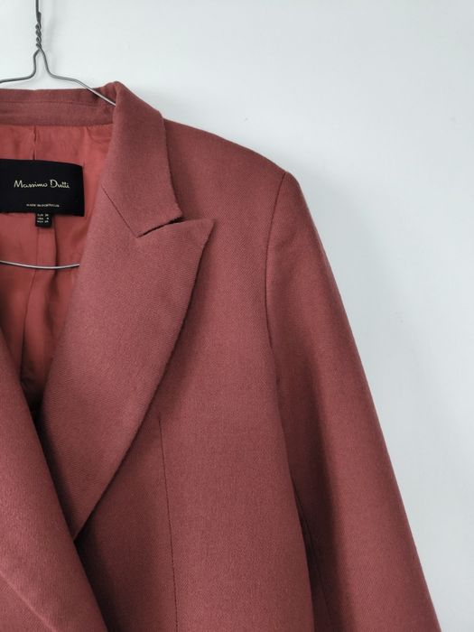 Marynarka Massimo dutti 36 S bordowa ceglasta wełniana dwurzędowa klasyczna