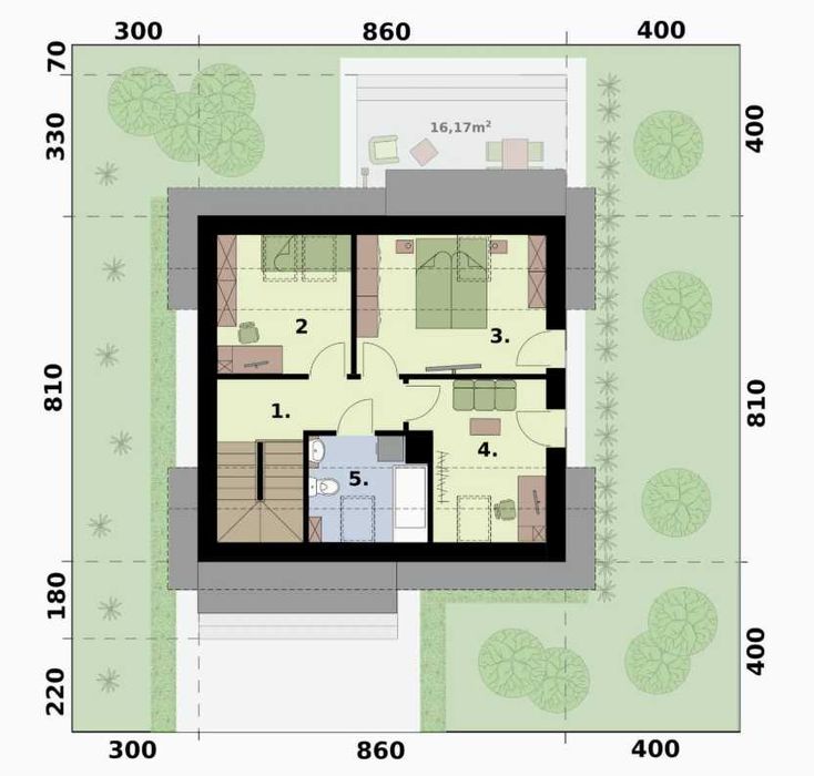 Projekt domu całorocznego, na zgłoszenie 70m2 Sevilla 4 extradom