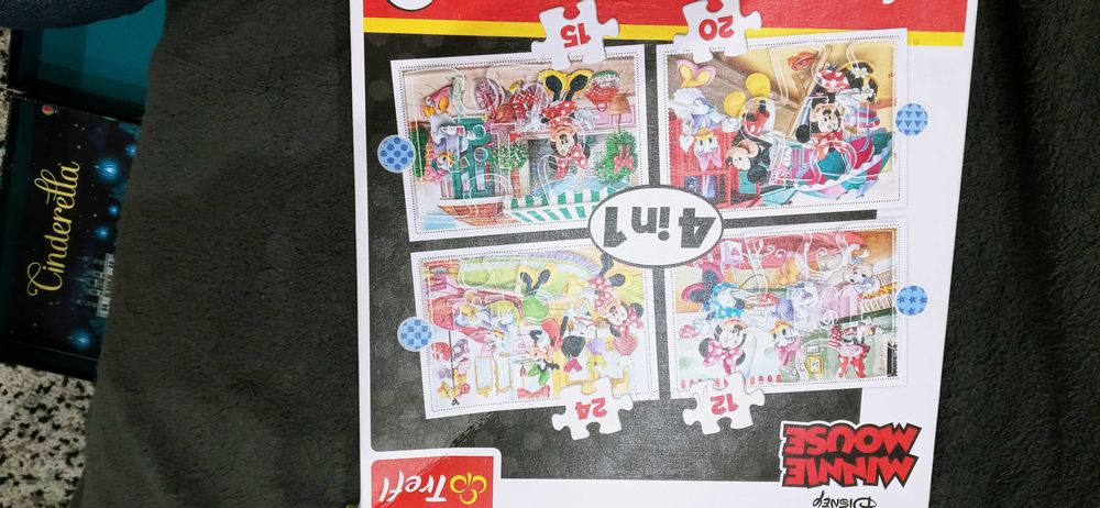 Puzzle ×2 Myszka Miki + Kopciuszek
