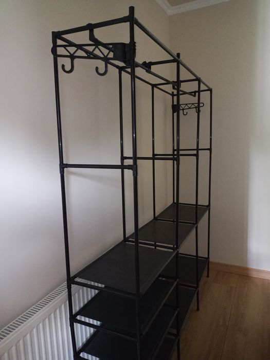 2 szt - Regał Syntia do garderoby 8 półek,3 rurki na  wieszaki