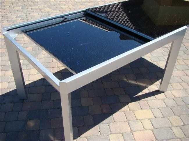 rozkładany stabilny szklany stół od 130 do 230cm 90/75 cm waga 60kg